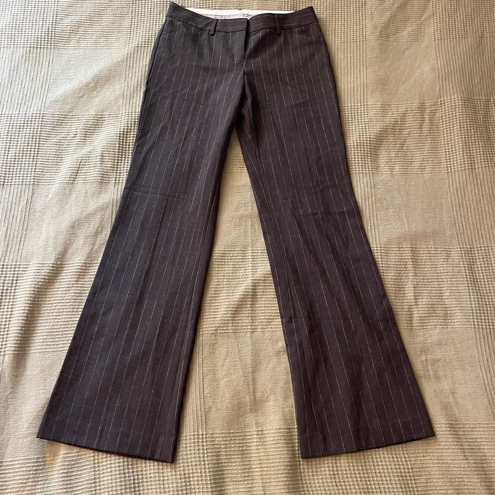 Express Dark Gray Pinstripe Editor Trousers